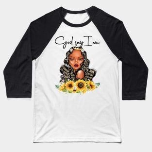 God say i'm beautiful blm queen Baseball T-Shirt